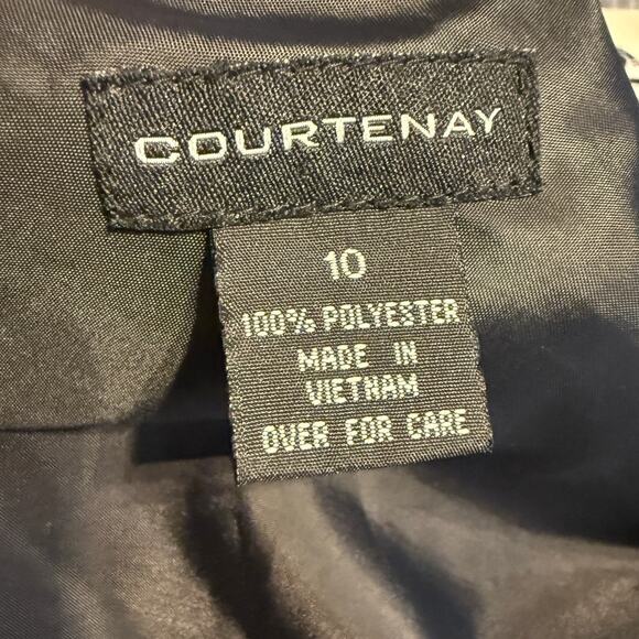 Courtenay Faux Wrap Dress Allover Tropical Print Black/White Womens Size 10 - Picture 6 of 6